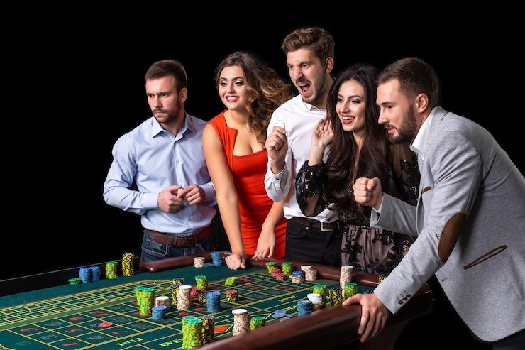 Live dealer roulette table with multi-camera view and betting interface